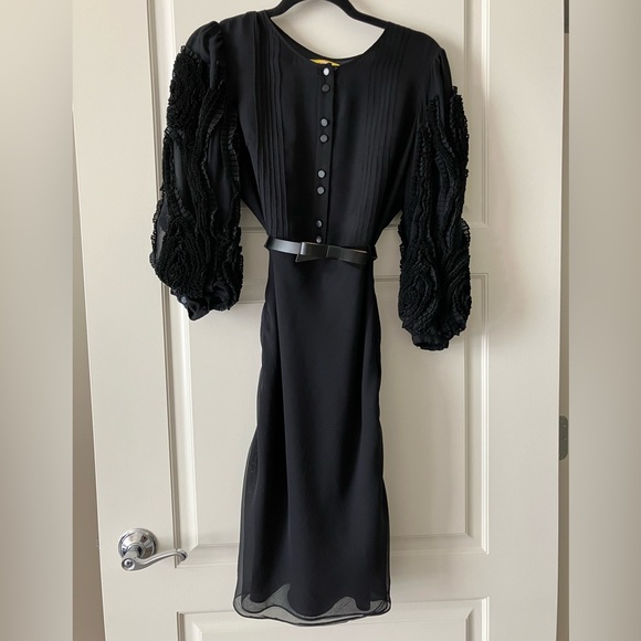 Catherine Malandrino Black Ruffle Dress - Picture 2 of 8